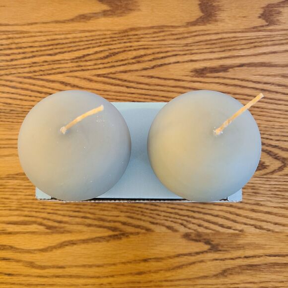 PartyLite Ball Candles 3" Ginger Apple Scent Round Ball Two In Original Box - Picture 3 of 10